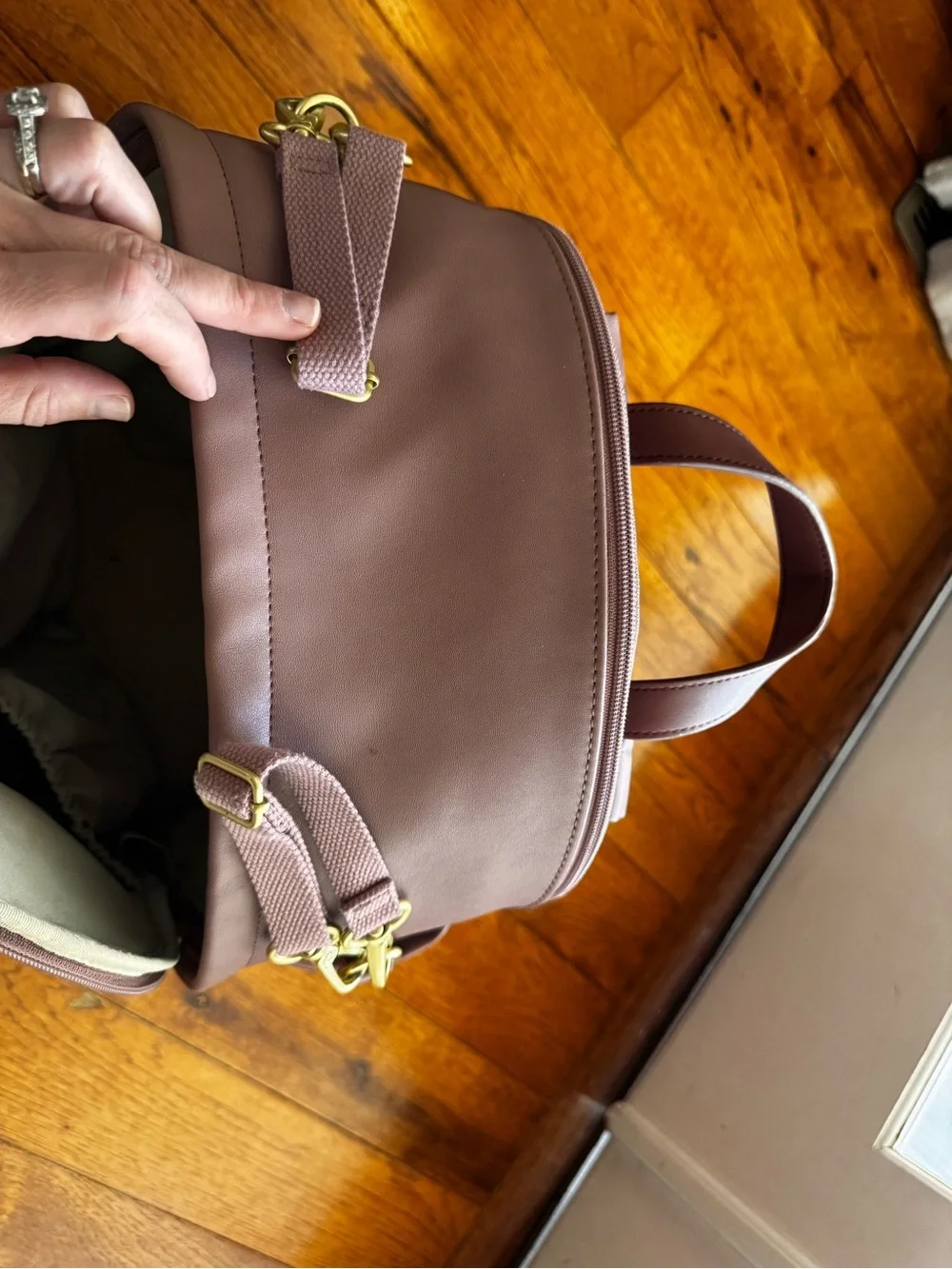 Skip Hop blush pink Baby diaper Backpack with Tassel Accent
